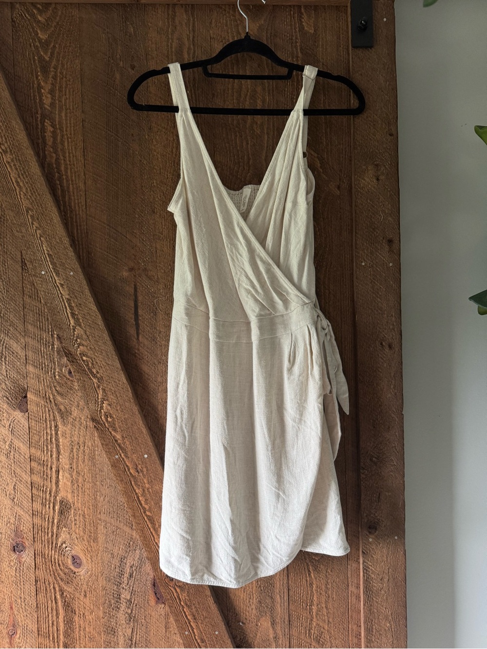 Gentle Fawn Cream Sleeveless Wrap Mini Dress